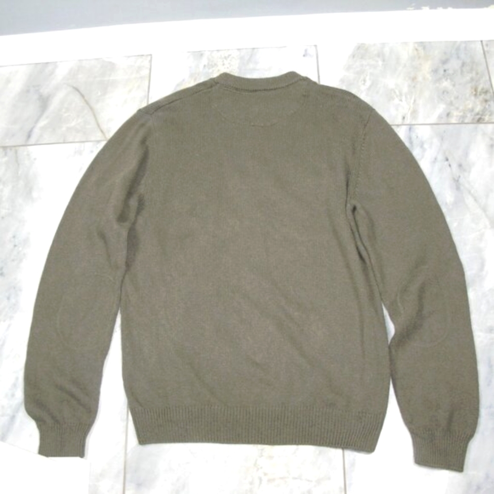 Guide Series Army Green Partial Button Front Swea… - image 3